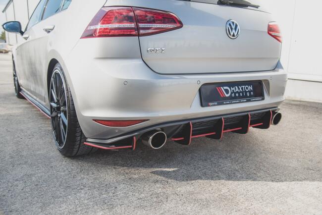 Maxton Design Street Pro Heckdiffusor für VW Golf 7 GTI Schwarz mit ABE