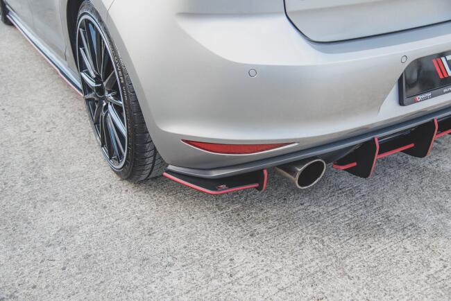 Maxton Design Street Pro Diffusor Flaps V.1 für VW Golf 7 GTI / GTD matt schwarz