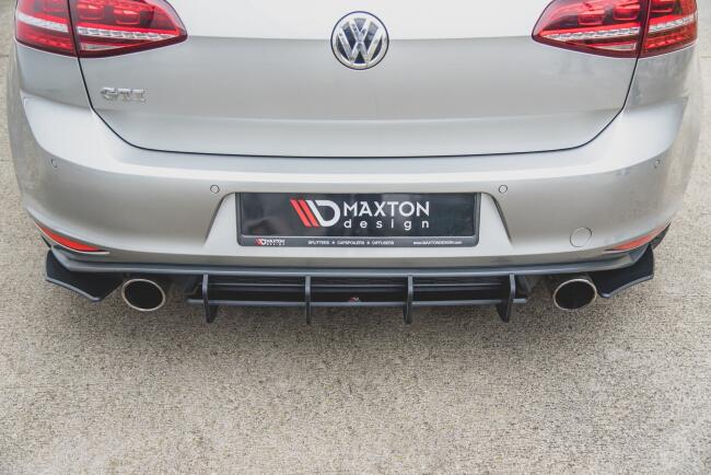 Maxton Design Street Pro Diffusor Flaps V.2 für VW Golf 7 GTI / GTD matt schwarz