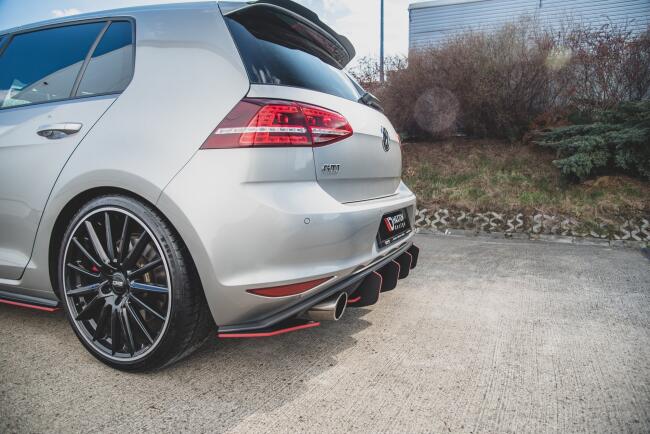 Maxton Design Street Pro Diffusor Flaps V.2 für VW Golf 7 GTI / GTD matt schwarz