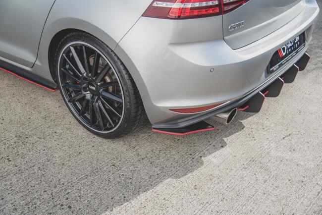 Maxton Design Street Pro Diffusor Flaps V.2 für VW Golf 7 GTI / GTD matt schwarz