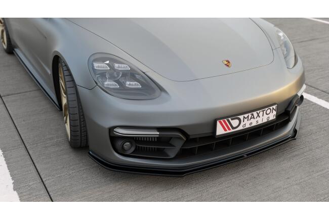 Maxton Design Frontlippe für Porsche Panamera Turbo / GTS 971 Hochglanz schwarz