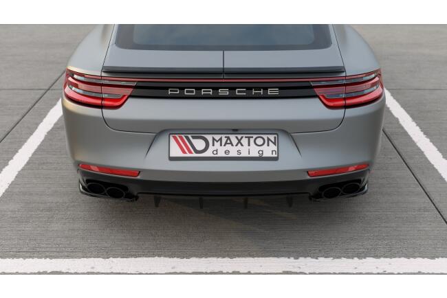 Maxton Design Heckdiffusor für Porsche Panamera Turbo / GTS 971 Hochglanz schwarz