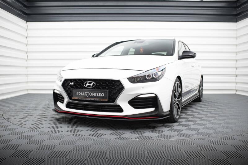 Maxton Design Street Pro Frontlippe V.2 für Hyundai I30 N Mk3 Hatchback / Fastback schwarz