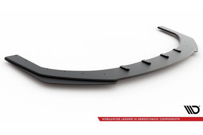 Maxton Design Street Pro Frontlippe V.2 für Hyundai I30 N Mk3 Hatchback / Fastback schwarz + Glanz Flaps