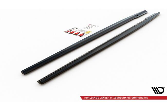 Maxton Design Seitenschweller (Paar) für Mercedes E63 AMG Kombi S213 / Limousine W213 Hochglanz schwarz