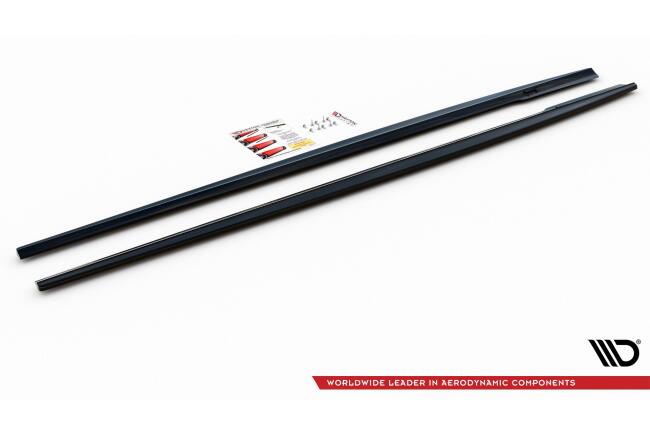 Maxton Design Seitenschweller (Paar) für Mercedes E63 AMG Kombi S213 / Limousine W213 Hochglanz schwarz