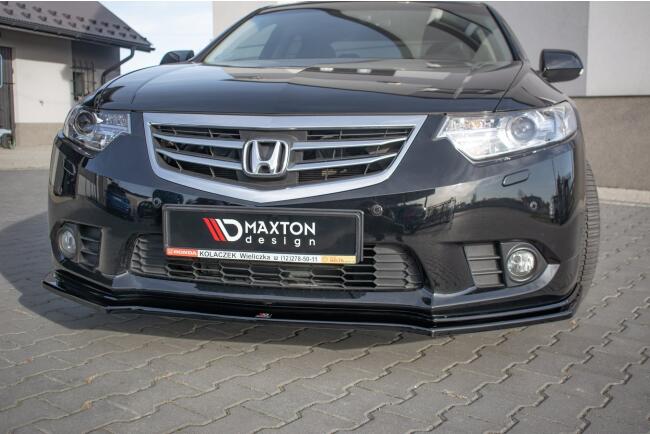 Maxton Design Frontlippe für Honda Accord VIII Mk8 (CU) Facelift Hochglanz schwarz