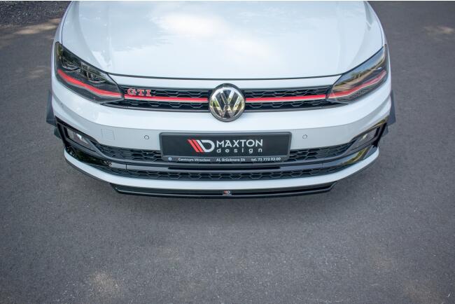 Maxton Design Frontlippe V.4 für VW Polo 6 GTI Hochglanz schwarz