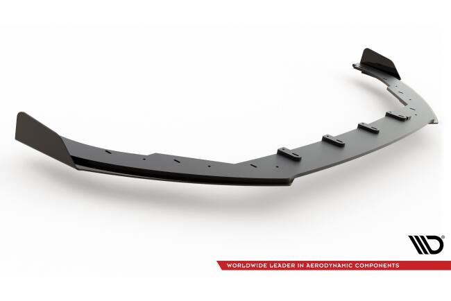 Maxton Design Street Pro Frontlippe für Ford Focus ST / ST-Line Mk4 rot + Glanz Flaps