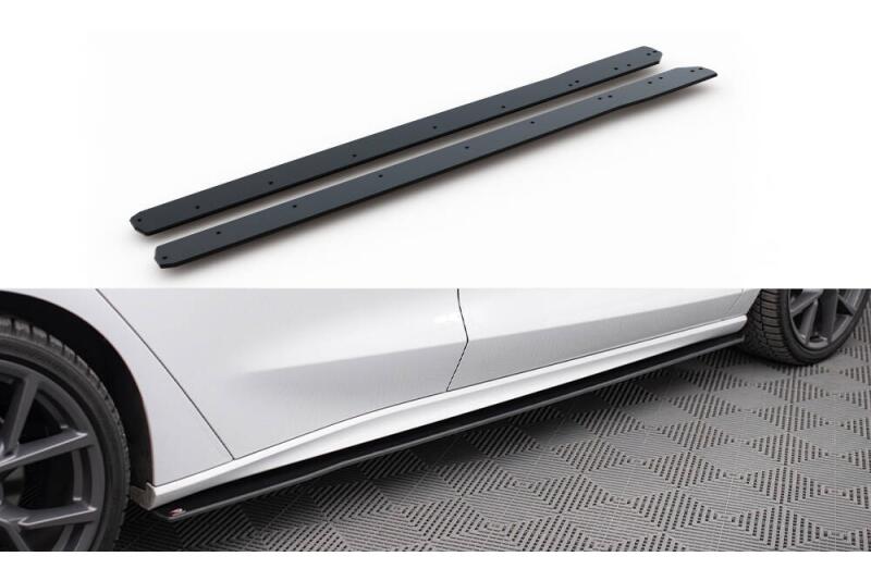 Maxton Design Street Pro Seitenschweller (Paar) für Ford Focus ST / ST-Line Mk4 matt schwarz