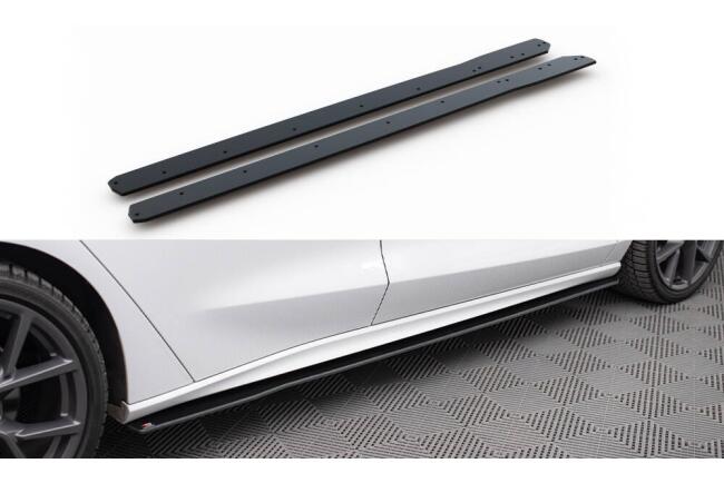 Maxton Design Street Pro Seitenschweller (Paar) für Ford Focus ST / ST-Line Mk4 matt schwarz
