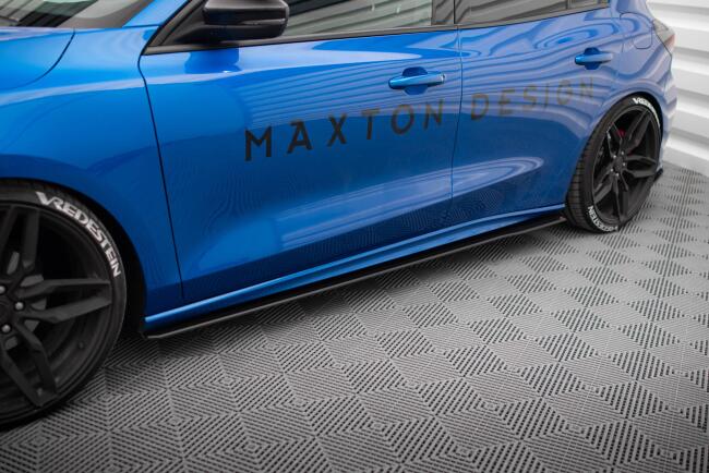 Maxton Design Street Pro Seitenschweller (Paar) für Ford Focus ST / ST-Line Mk4 matt schwarz
