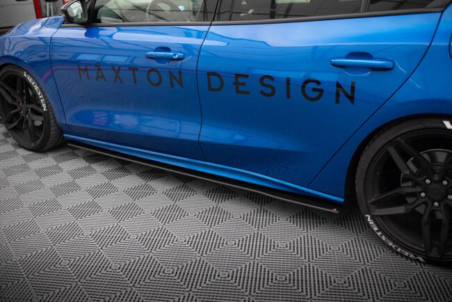 Maxton Design Street Pro Seitenschweller (Paar) für Ford Focus ST / ST-Line Mk4 matt schwarz
