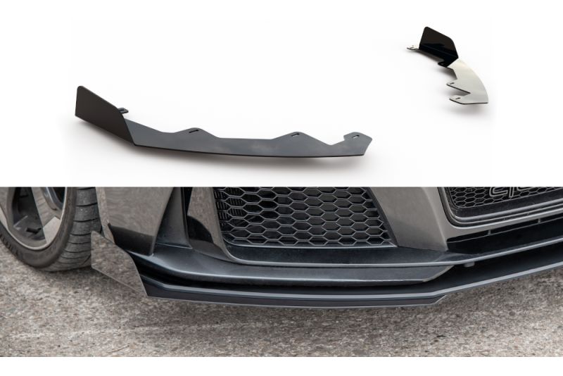 Maxton Design Street Pro Diffusor Flaps für Audi RS3 8V Sportback vor Facelift Hochglanz schwarz