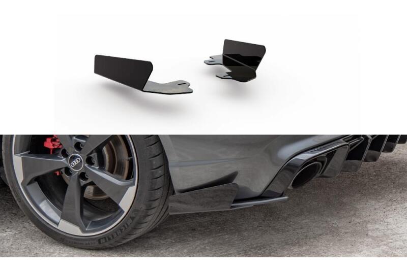 Maxton Design Street Pro Heckdiffusor Flaps für Audi RS3 8V Sportback vor Facelift Hochglanz schwarz