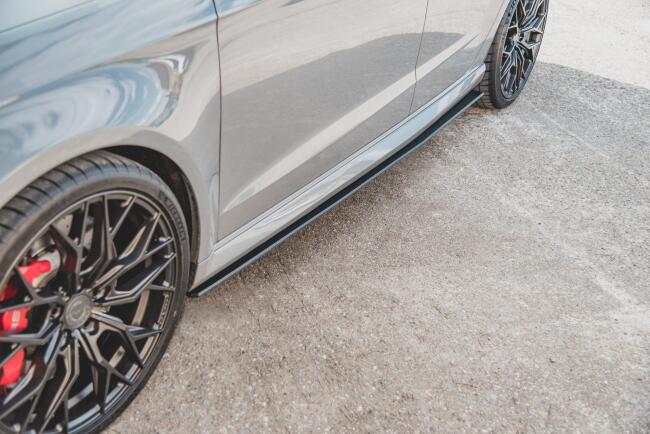 Maxton Design Street Pro Seitenschweller (Paar) für Audi RS3 8V Sportback vor Facelift matt schwarz