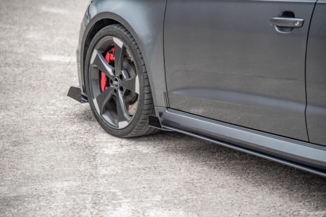 Maxton Design Street Pro Diffusor Flaps V.2 für Audi RS3 8V Sportback vor Facelift Hochglanz schwarz