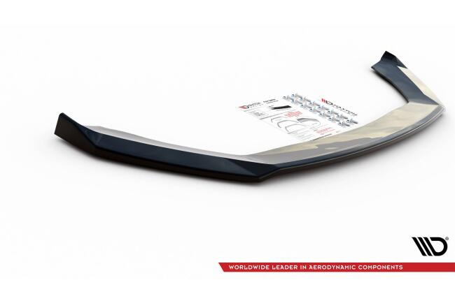 Maxton Design Frontlippe V.7 für Seat Leon 3 (Typ 5F) Cupra / FR Facelift Hochglanz schwarz