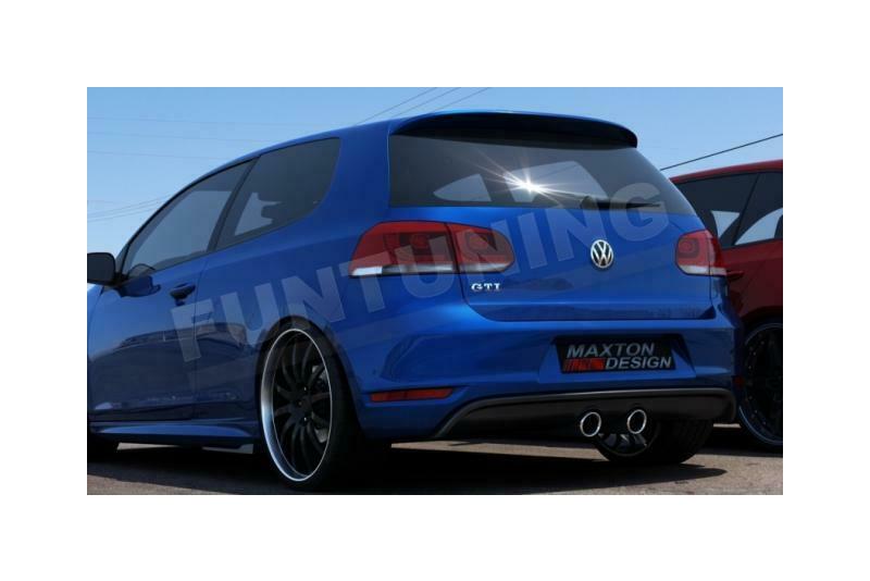 Sportauspuff und Heckdiffusor R20 Look für VW Golf 6 GTI / GTD 2008-2012 verstellbare Endrohre 100mm