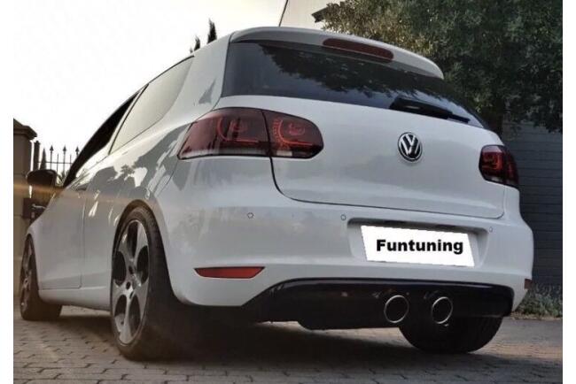 Sportauspuff und Heckdiffusor R20 Look für VW Golf 6 GTI / GTD 2008-2012 verstellbare Endrohre 100mm