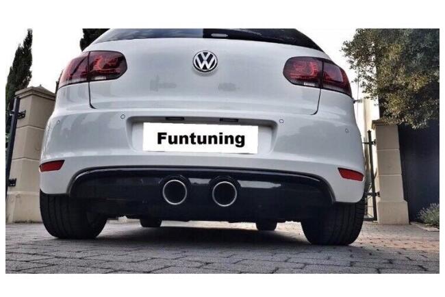 Sportauspuff und Heckdiffusor R20 Look für VW Golf 6 GTI / GTD 2008-2012 verstellbare Endrohre 100mm