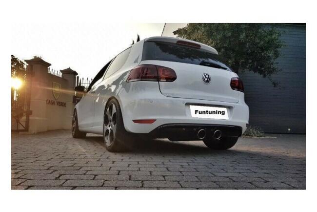 Sportauspuff und Heckdiffusor R20 Look für VW Golf 6 GTI / GTD 2008-2012 verstellbare Endrohre 100mm