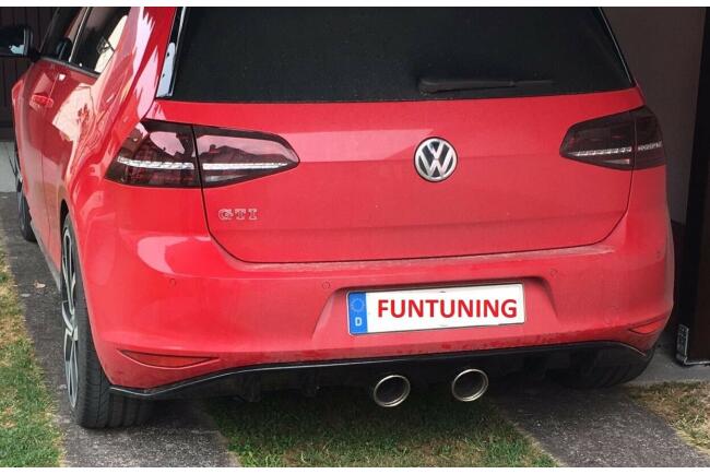 Sportauspuff + Heckdiffusor R400 Look für VW Golf 7 2012-2016 Endrohre 100mm