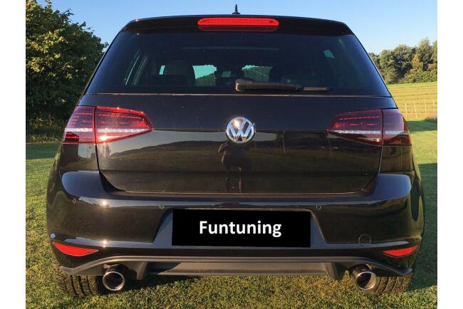 Sportauspuff Endschalldämpfer GTI Look für VW Golf 7 2012-2016 Endrohre 90mm