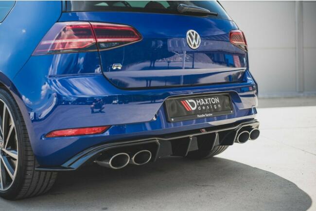 Sportauspuff + Heckdiffusor für VW Golf 7 Facelift 2017-2020 Endrohre 120x80mm