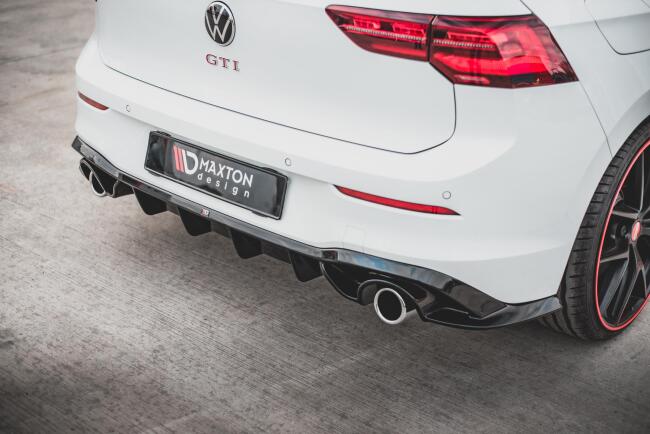 Maxton Design Heckdiffusor V.1 für VW Golf 8 GTI / GTD / GTE / R-Line Hochglanz schwarz