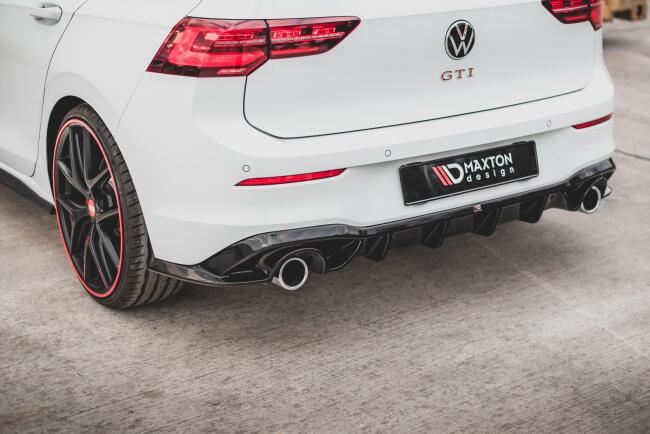 Maxton Design Heckdiffusor V.1 für VW Golf 8 GTI / GTD / GTE / R-Line Hochglanz schwarz