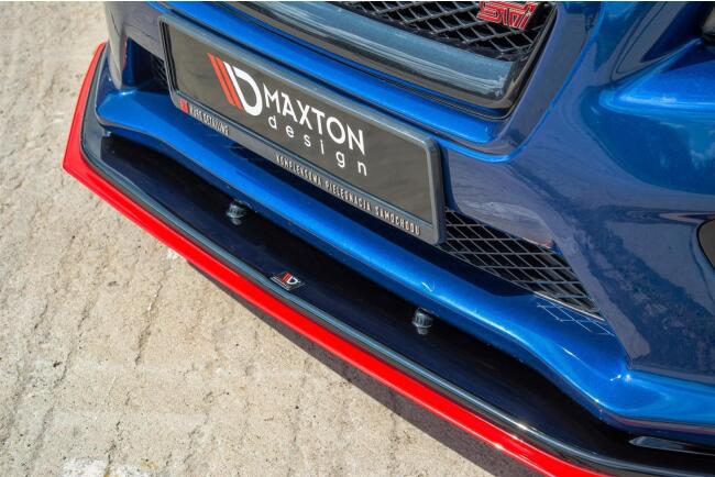 Maxton Design Frontlippe V.4 für Subaru Impreza WRX STI 2014-2021 Hochglanz schwarz + rot