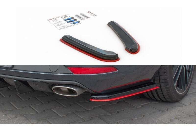 Maxton Design Diffusor Flaps V.4 für Seat Leon 3 (Typ 5F) Cupra Facelift Sportstourer Hochglanz schwarz