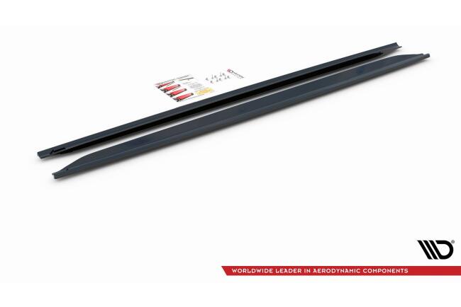 Maxton Design Seitenschweller (Paar) für Audi RS4 B7 Hochglanz schwarz