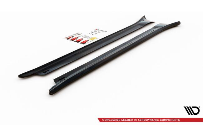 Maxton Design Seitenschweller (Paar) für Porsche 911 Carrera 991 Hochglanz schwarz