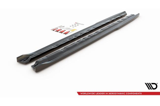 Maxton Design Seitenschweller (Paar) für Audi A1 GB S-Line Hochglanz schwarz