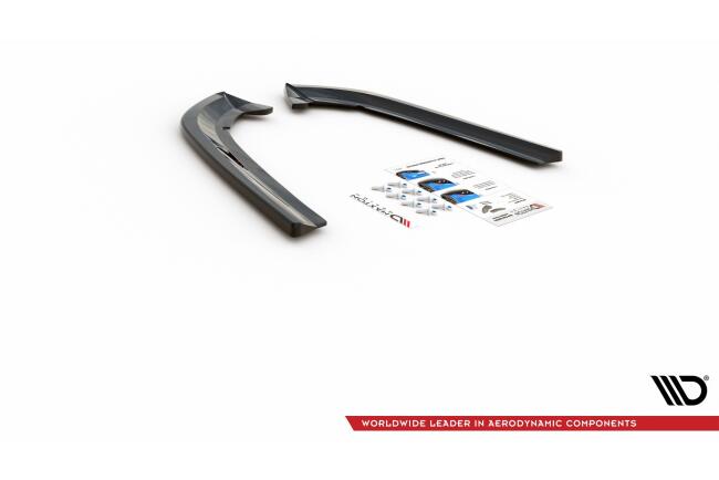 Maxton Design Diffusor Flaps für Ford Mondeo Vignale Mk5 Facelift Hochglanz schwarz