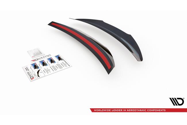 Maxton Design Heckspoiler Lippe für Fiat 124 Spider Abarth Hochglanz schwarz