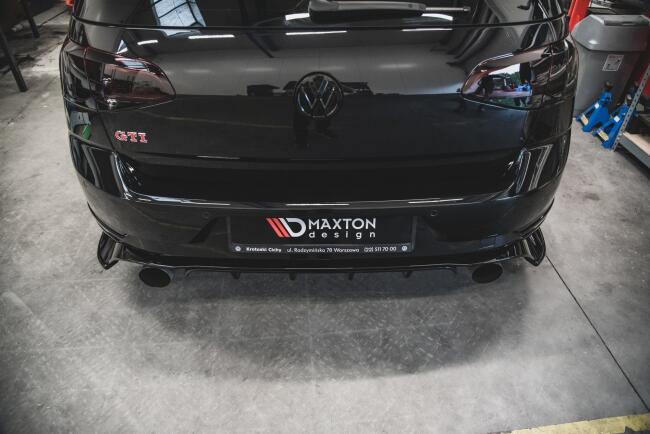 Maxton Design Diffusor Flaps für VW Golf 7 GTI TCR Hochglanz schwarz