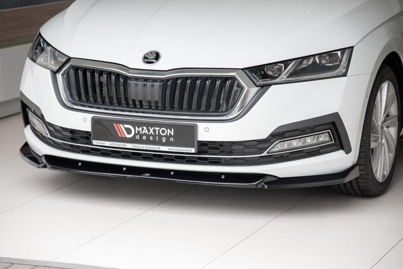 Maxton Design Frontlippe V.1 für Skoda Octavia 4 IV Hochglanz schwarz