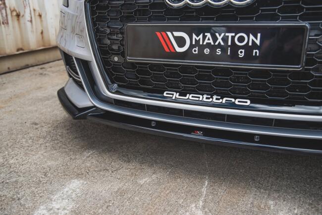 Maxton Design Frontlippe V.3 für Audi S3 / A3 S-Line 8V Facelift Hochglanz schwarz