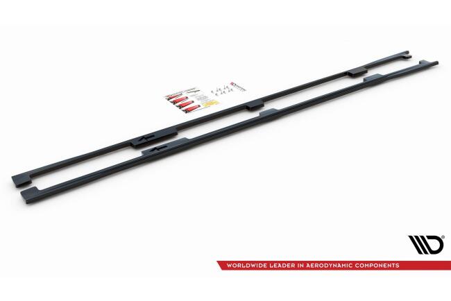 Maxton Design Seitenschweller (Paar) für Lexus LS Long Wheelbase Mk4 Facelift Hochglanz schwarz