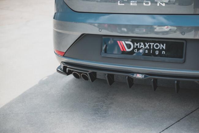 Maxton Design Heckdiffusor für Seat Leon III (Typ 5F) FR Facelift Hochglanz schwarz