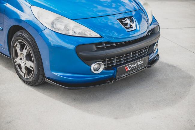 Maxton Design Frontlippe für Peugeot 207 Sport Hochglanz schwarz