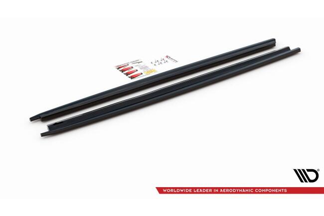Maxton Design Seitenschweller für Peugeot 207 Sport Hochglanz schwarz