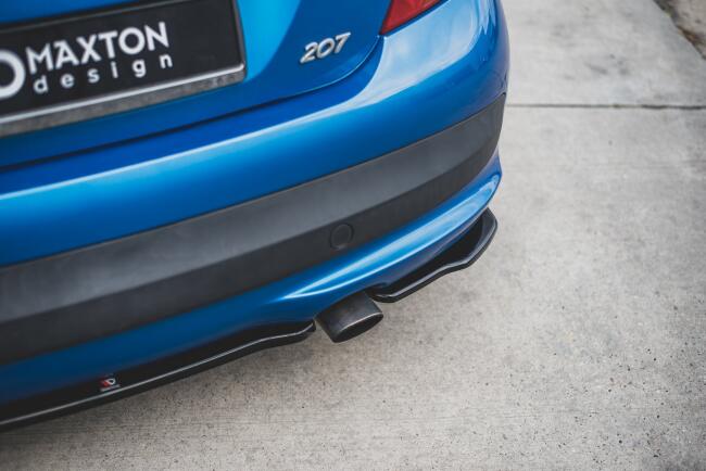 Maxton Design Diffusor Flaps für Peugeot 207 Sport Hochglanz schwarz