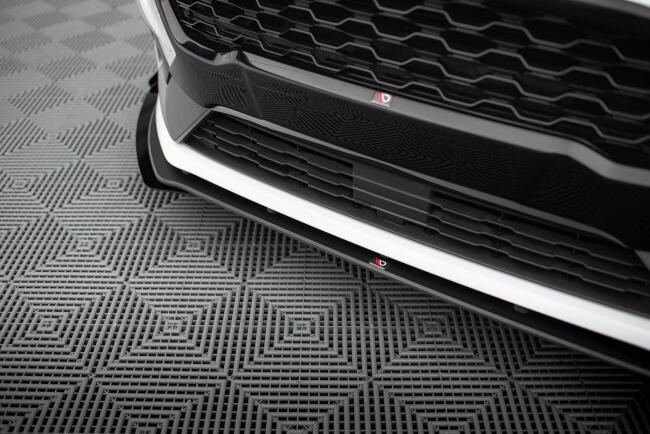Maxton Design Street Pro Frontlippe für Ford Fiesta ST / ST-Line Mk8 schwarz + Glanz Flaps