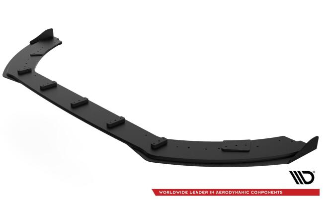Maxton Design Street Pro Frontlippe für Ford Fiesta ST / ST-Line Mk8 schwarz + Glanz Flaps