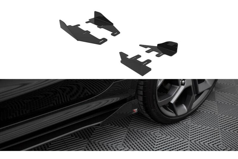 Maxton Design Street Pro Schweller Flaps für Ford Fiesta ST / ST-Line Mk8 Hochglanz schwarz